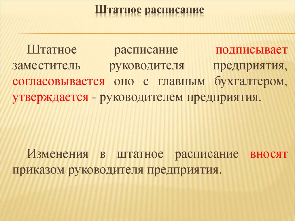 Штатное расписание