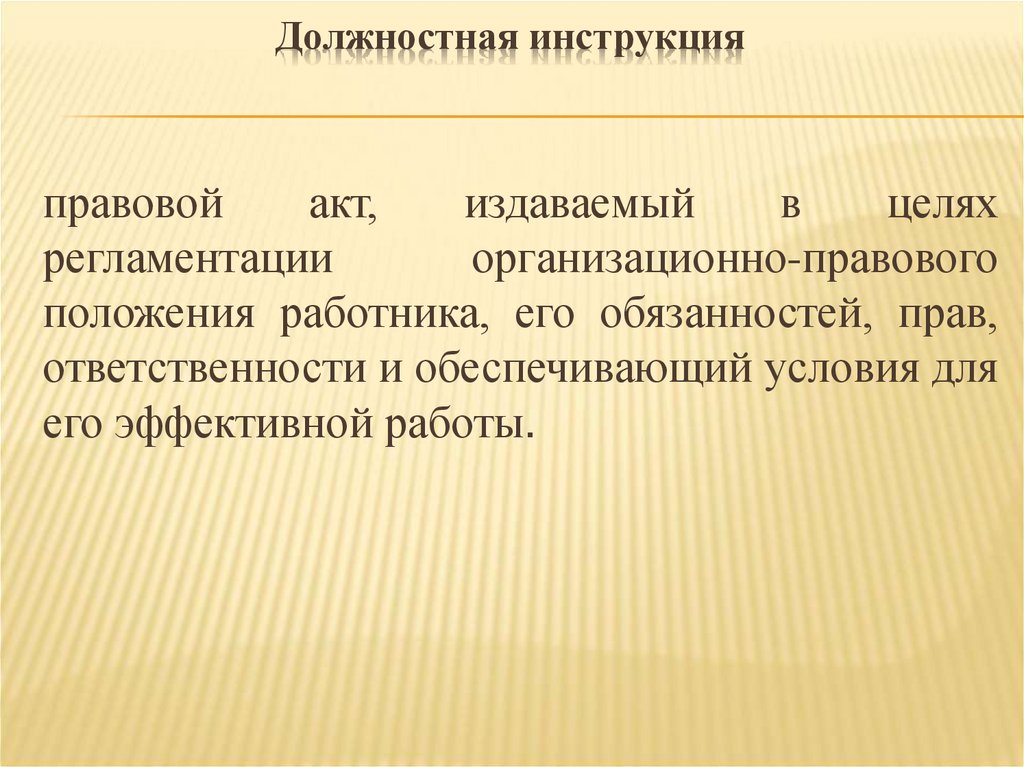 Должностная инструкция