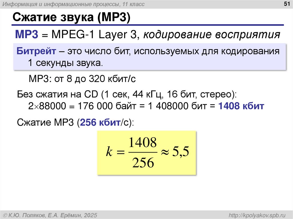 Сжатие звука (MP3)