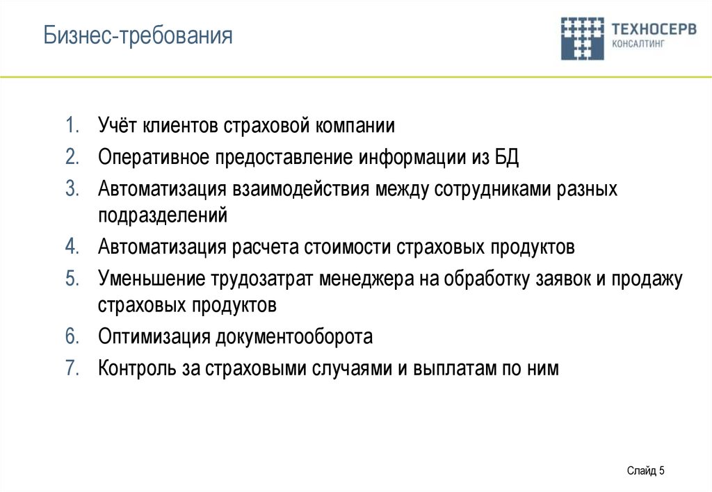 Бизнес-требования