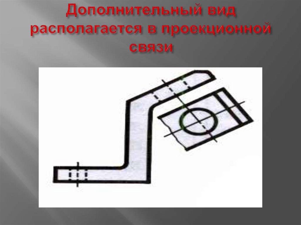 Дополнительный вид располагается в проекционной связи
