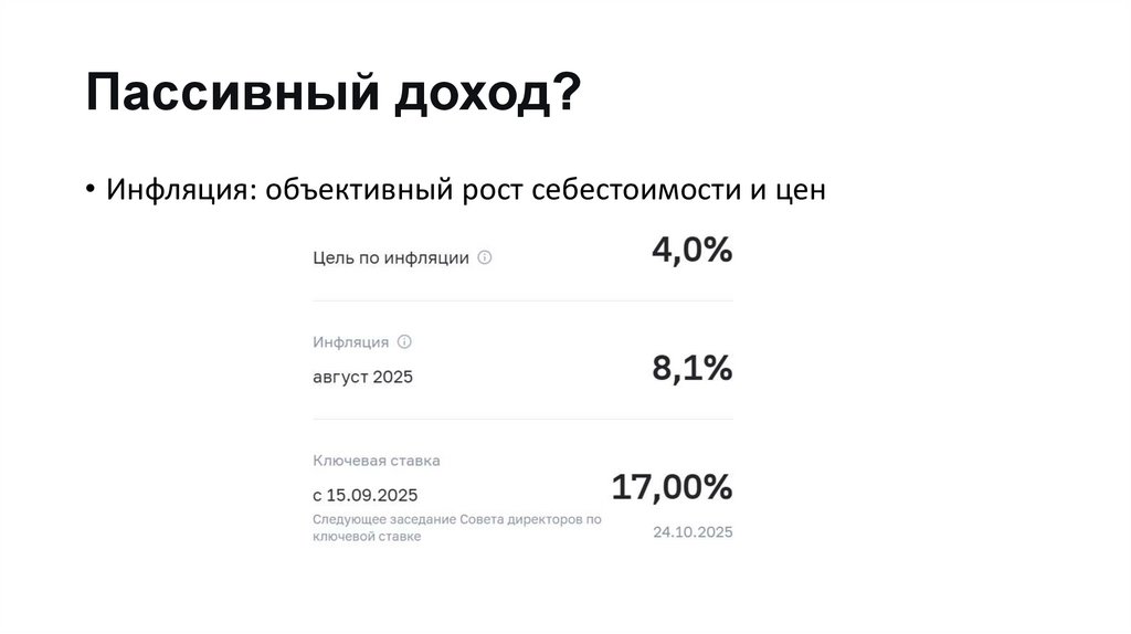 Пассивный доход?