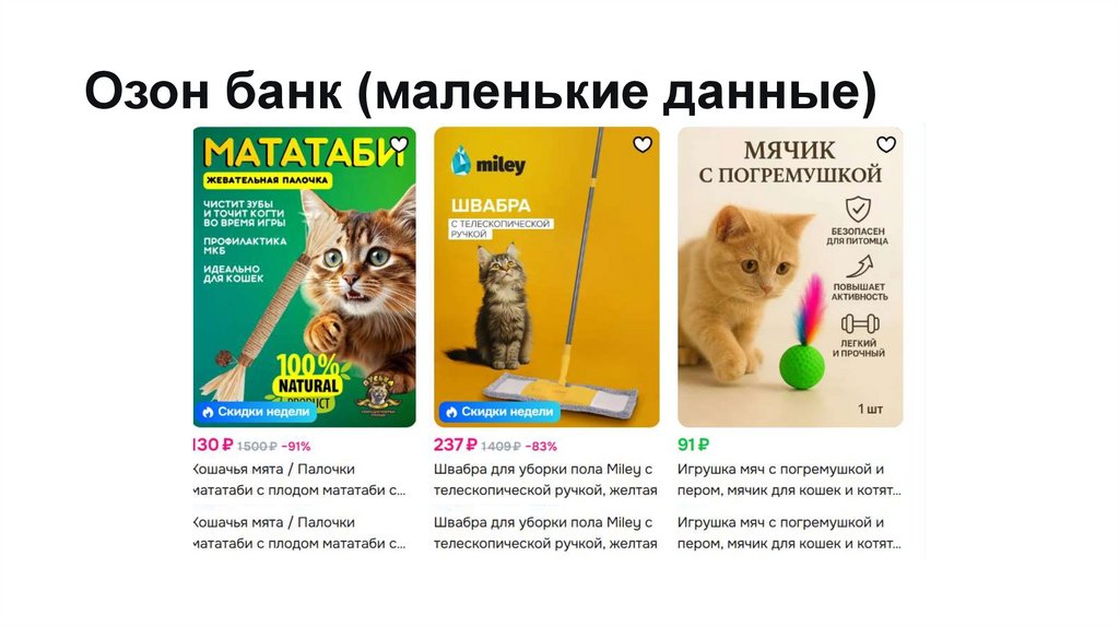 Озон банк (маленькие данные)