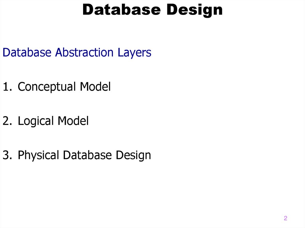 Database Design