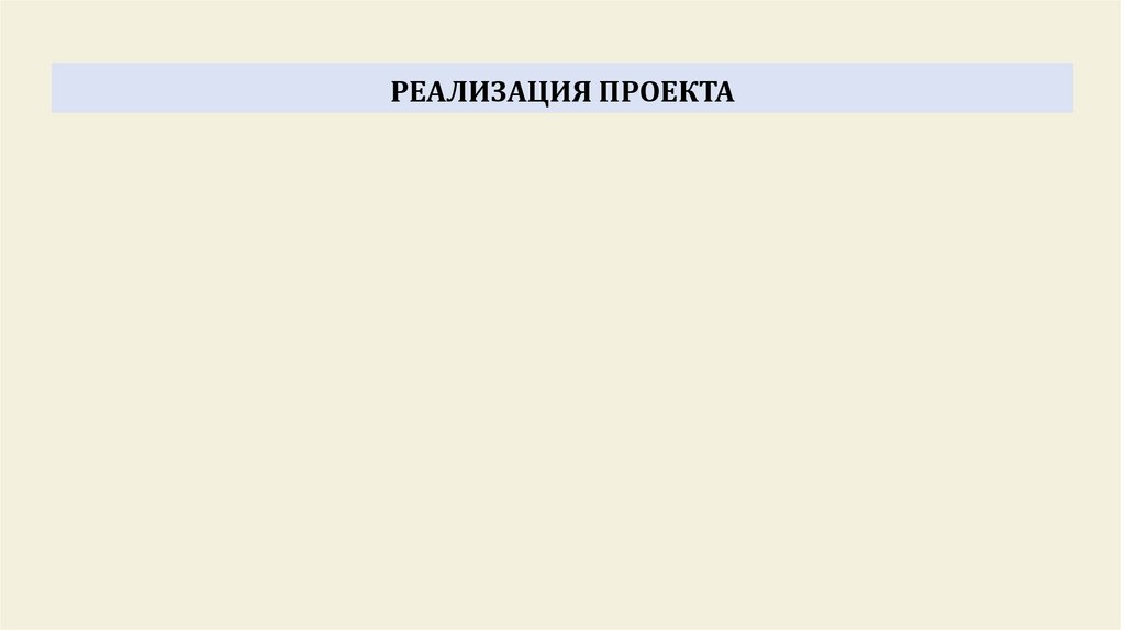 РЕАЛИЗАЦИЯ проекта
