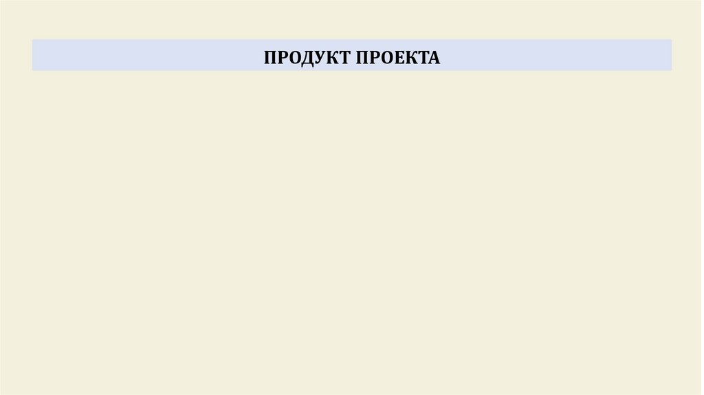 ПРОДУКТ проекта
