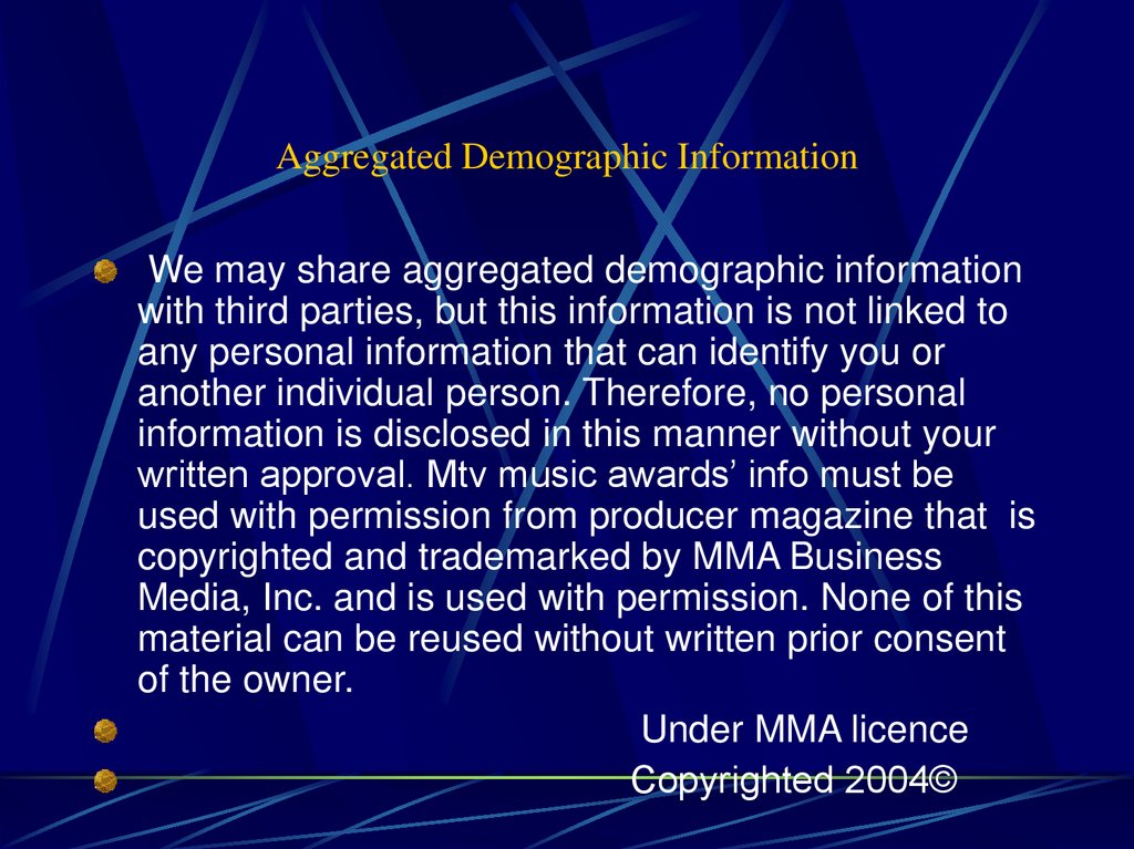 Aggregated Demographic Information