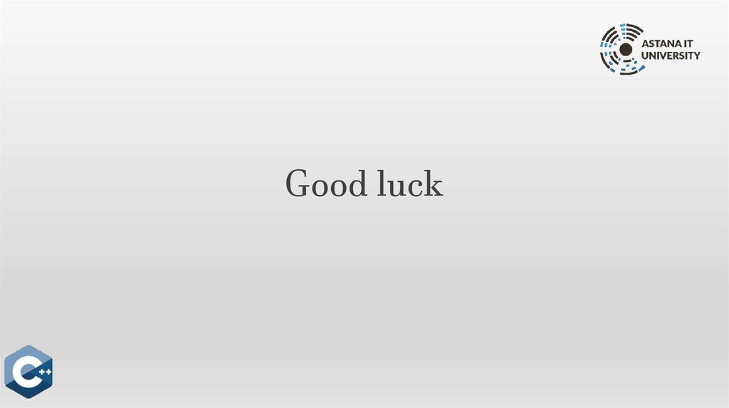 Good luck