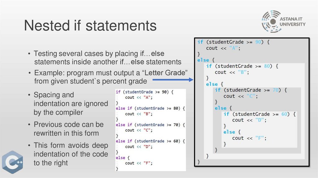 Nested if statements