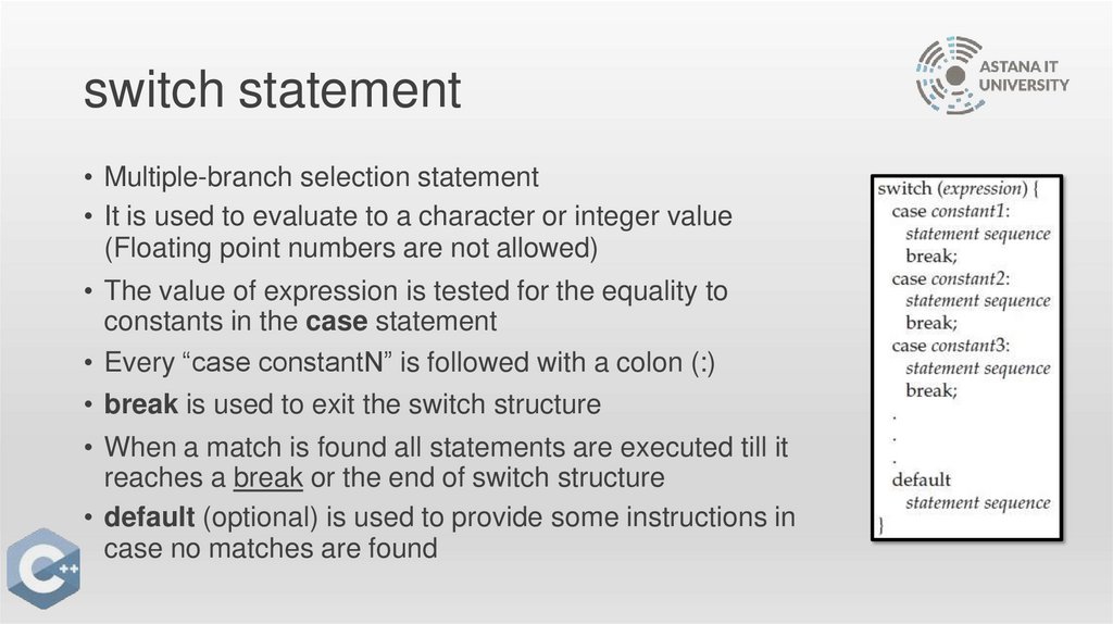 switch statement