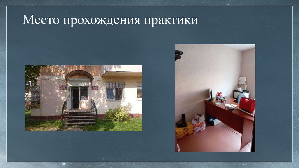 Место прохождения практики