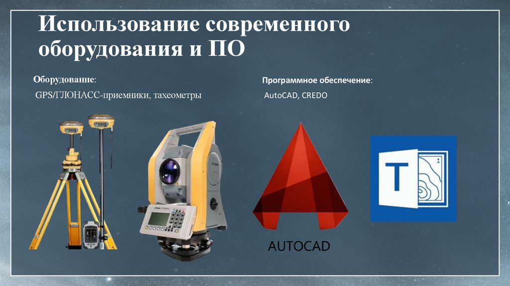 Использование современного оборудования и ПО