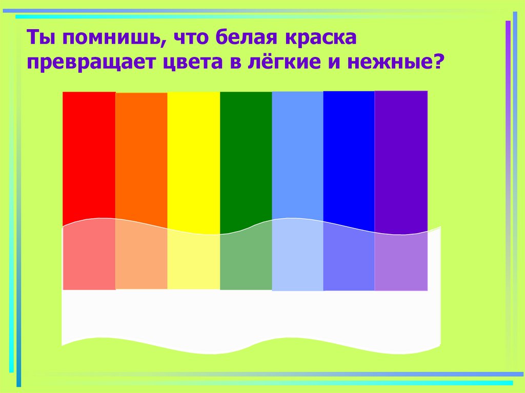 Ты помнишь, что белая краска превращает цвета в лёгкие и нежные?