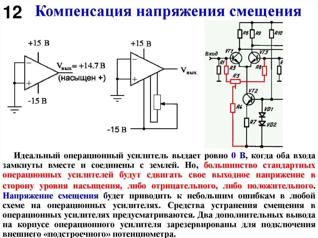 Компенсация напряжения смещения