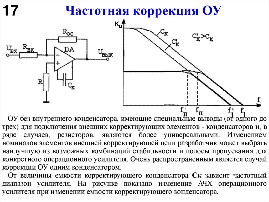 Частотная коррекция ОУ