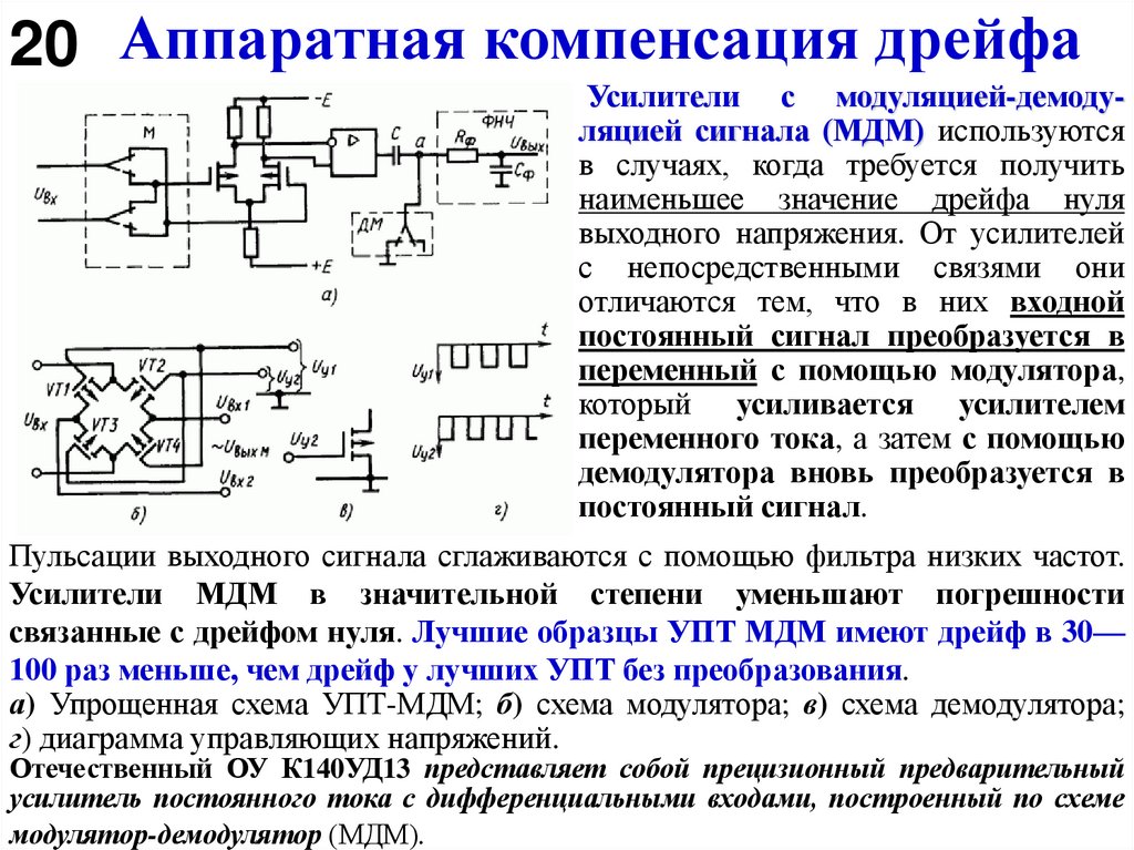 Аппаратная компенсация дрейфа