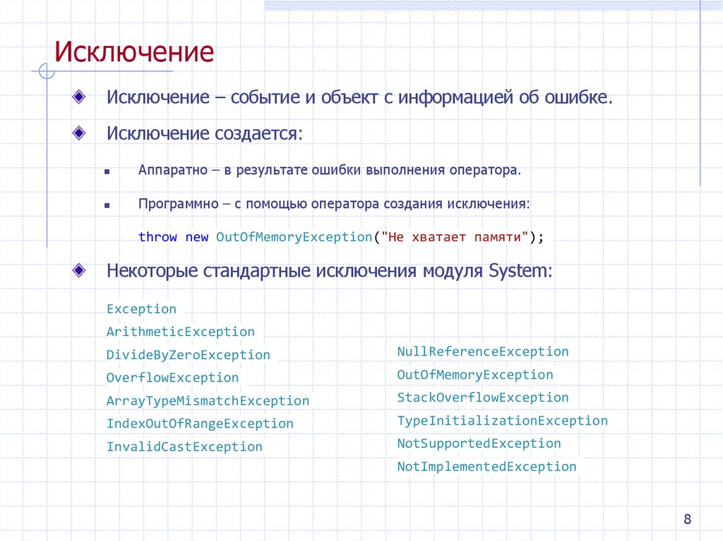 Исключение