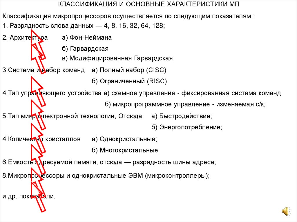 КЛАССИФИКАЦИЯ И ОСНОВНЫЕ ХАРАКТЕРИСТИКИ МП