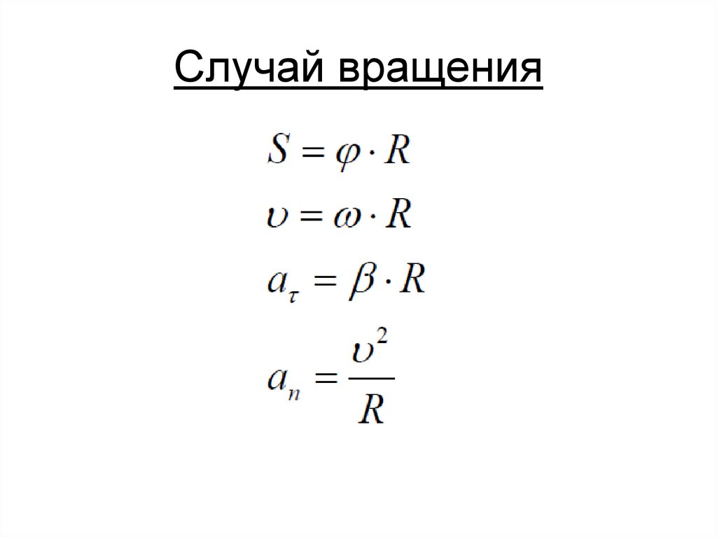 Случай вращения