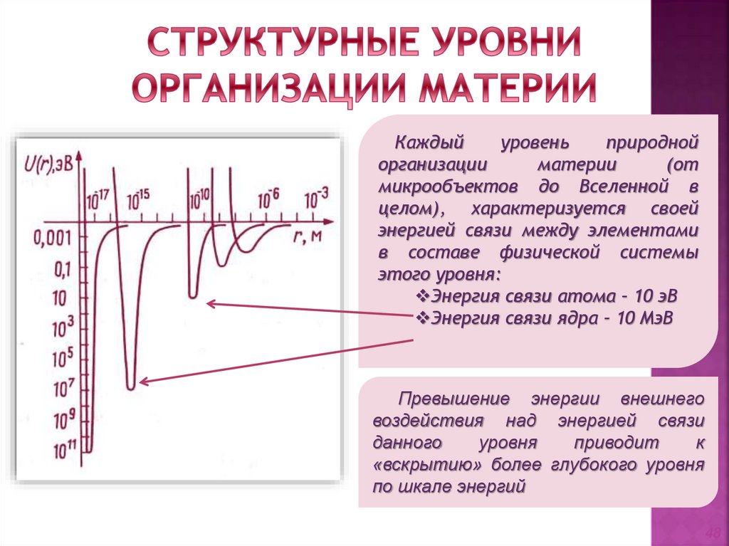 Структурные уровни организации материи