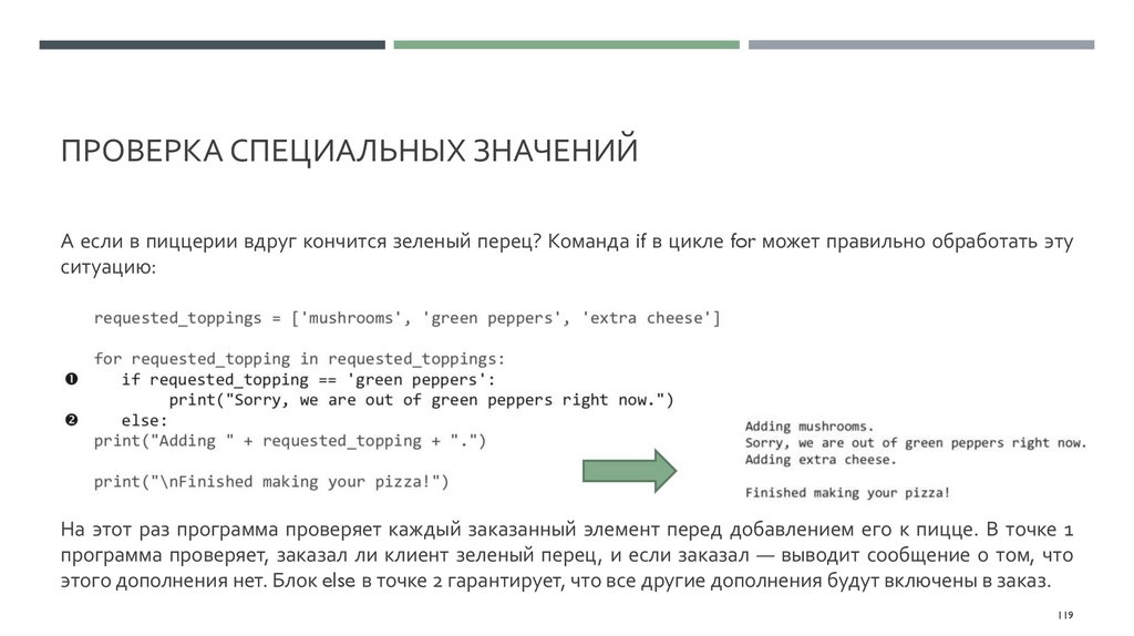 Проверка специальных значений