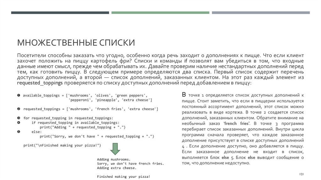 Множественные списки