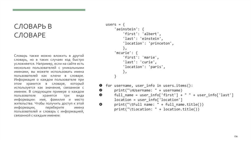 Словарь в словаре