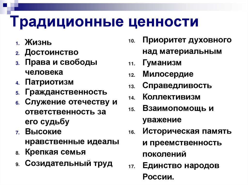 Традиционные ценности