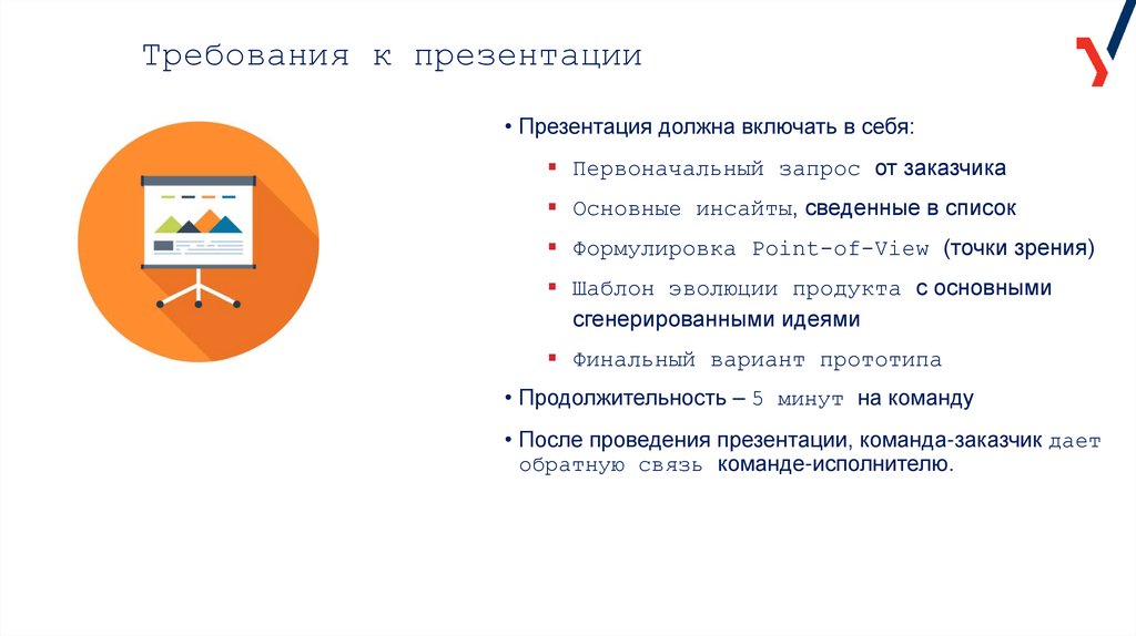 Требования к презентации
