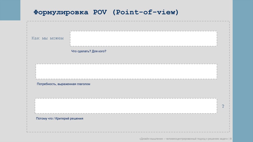 Формулировка POV (Point-of-view)