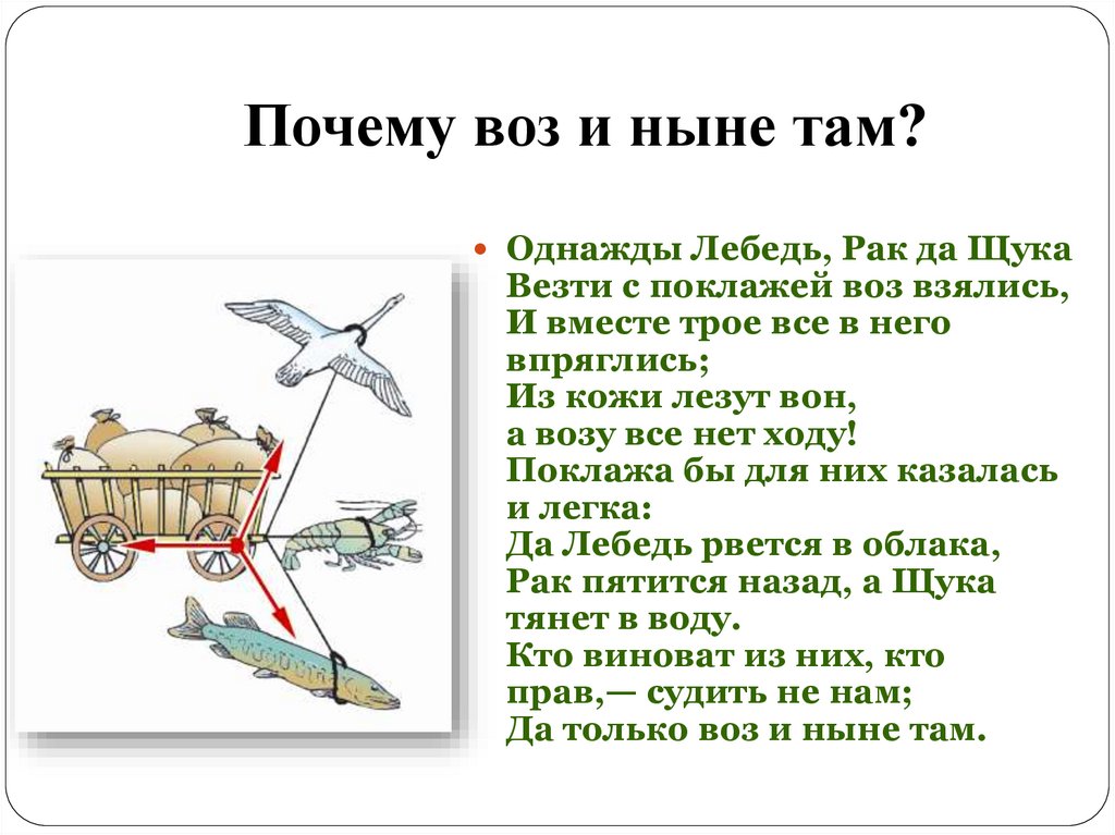 Почему воз и ныне там?