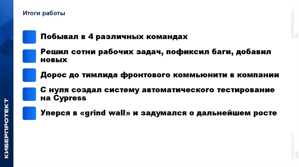 Итоги работы