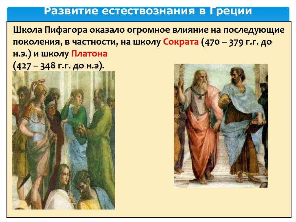 Развитие естествознания в Греции