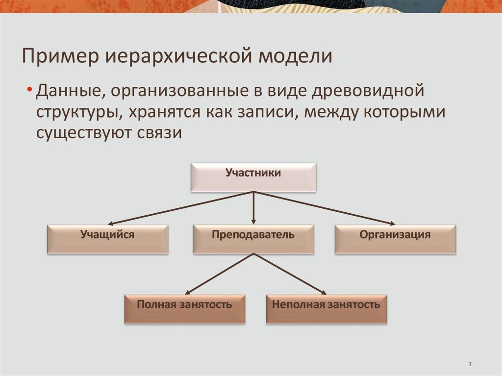 Пример иерархической модели