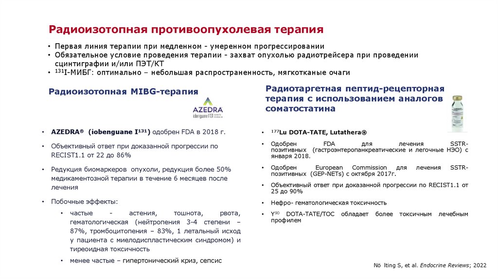 Радиоизотопная противоопухолевая терапия