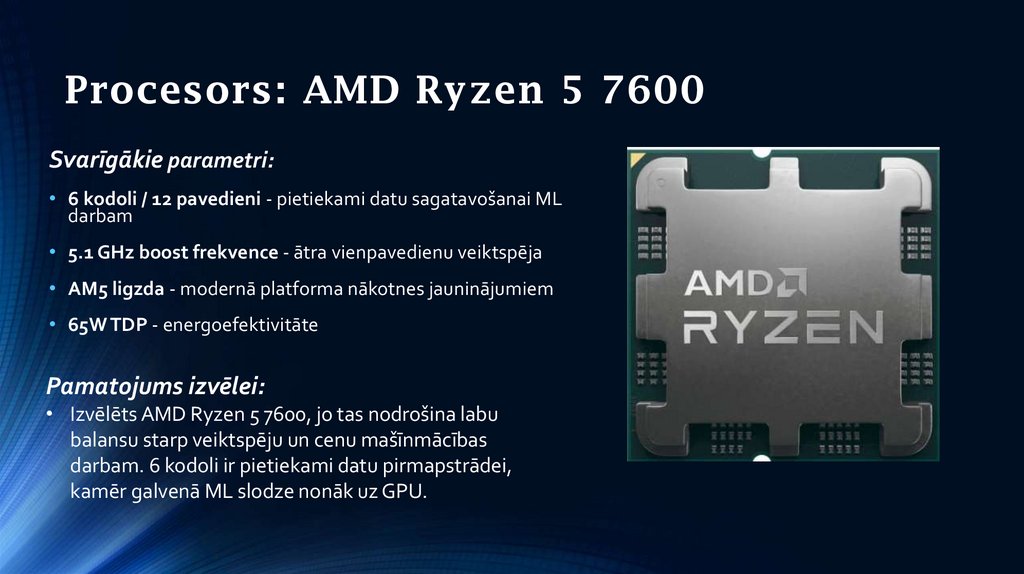 Procesors: AMD Ryzen 5 7600