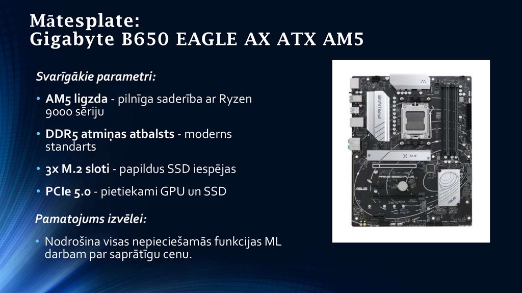 Mātesplate: Gigabyte B650 EAGLE AX ATX AM5