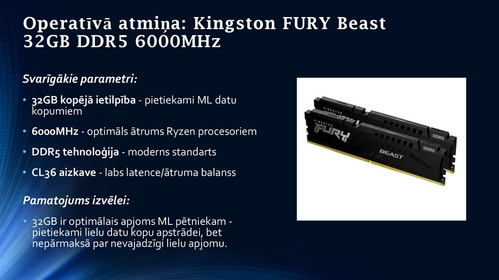 Operatīvā atmiņa: Kingston FURY Beast 32GB DDR5 6000MHz