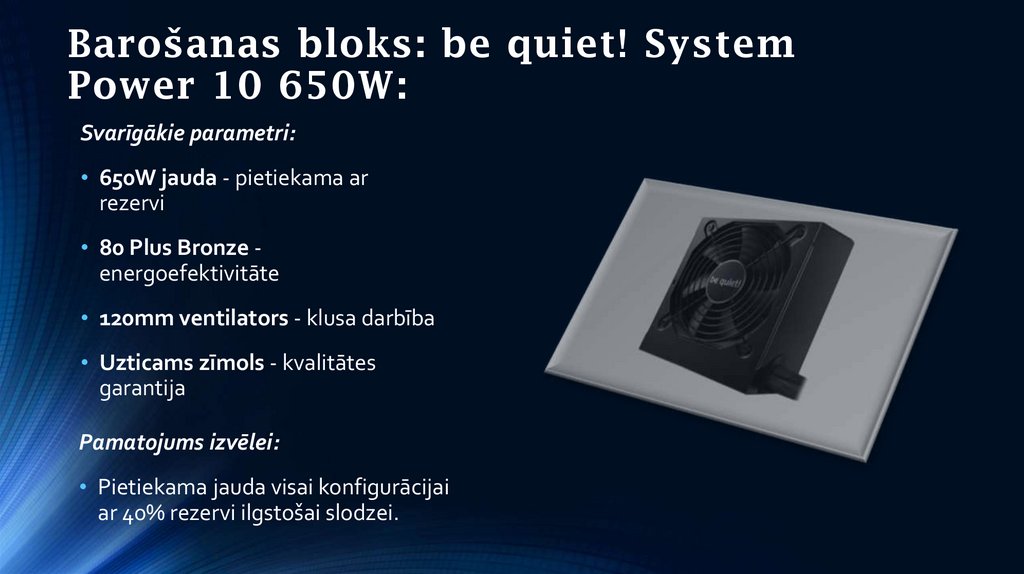Barošanas bloks: be quiet! System Power 10 650W: