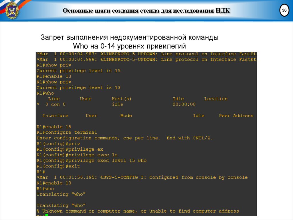 Основные шаги создания стенда для исследования НДК