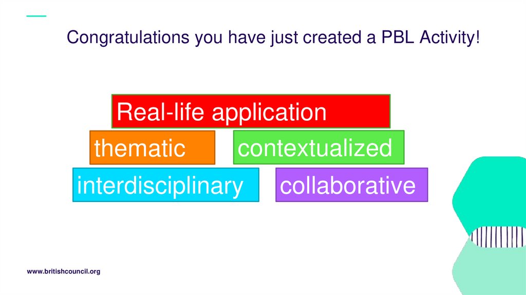 Congratulations you have just created a PBL Activity!