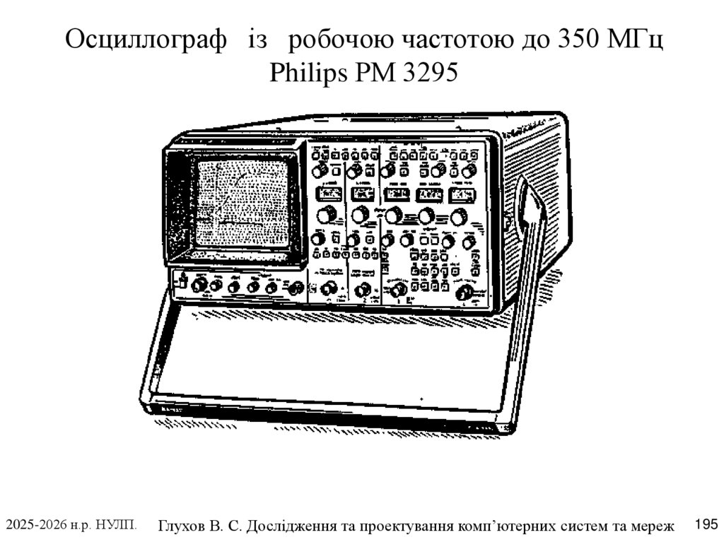 Осциллограф із робочою частотою до 350 МГц Philips РМ 3295