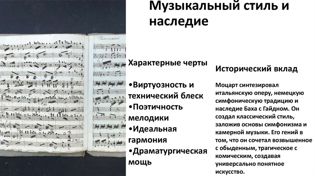 Музыкальный стиль и наследие