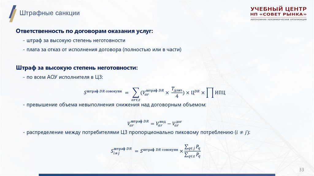 Штрафные санкции