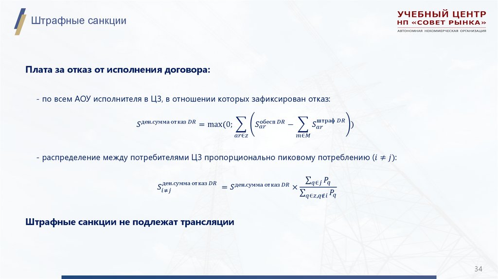 Штрафные санкции