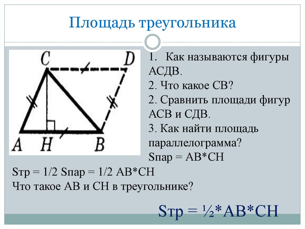Площадь треугольника