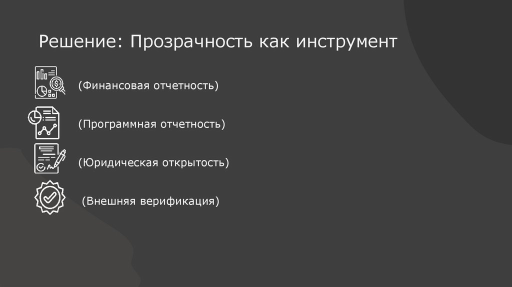 Решение: Прозрачность как инструмент