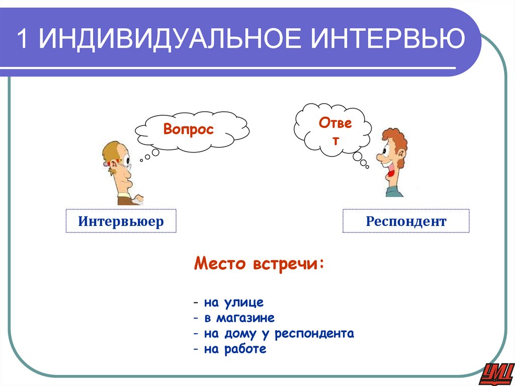 1 ИНДИВИДУАЛЬНОЕ ИНТЕРВЬЮ