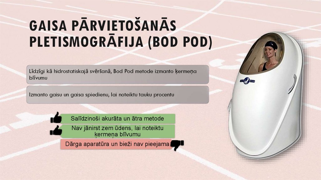 Gaisa pārvietošanās pletismogrāfija (Bod Pod)