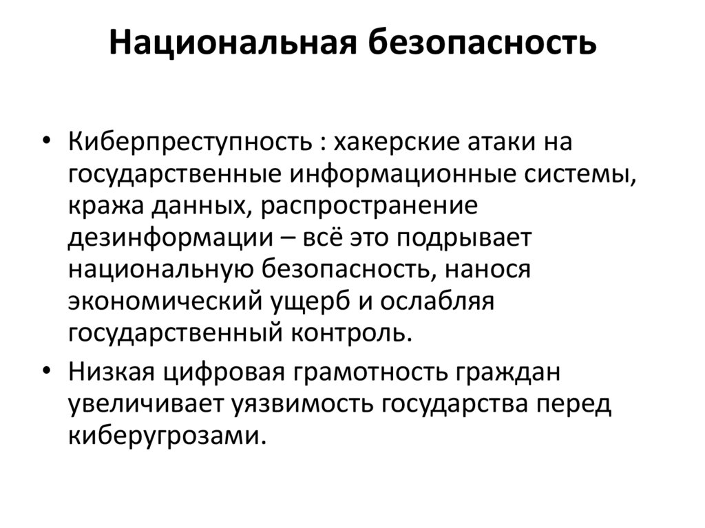 Национальная безопасность